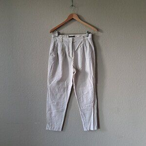 Women's Express Modern Classic Cream Linen Blend Pants Size 6